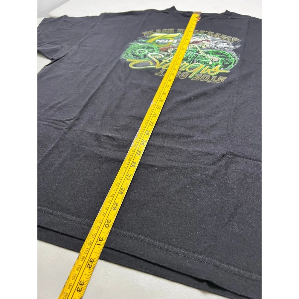 Hot Leathers T-Shirt Mens 3XL‎ Black Sturgis 75th Anniversary Biker Graphic Tee